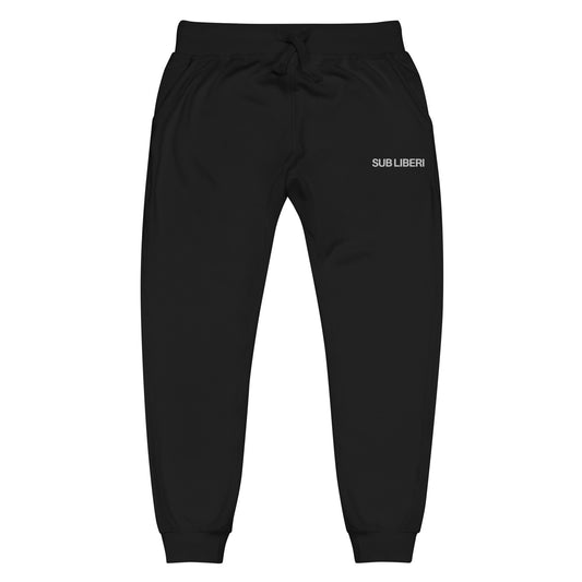 Black fleece sweatpants